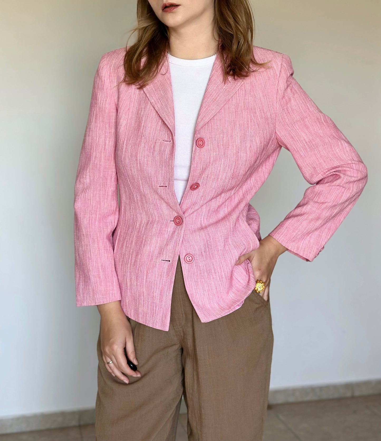 Lovely vintage two-piece pink suit