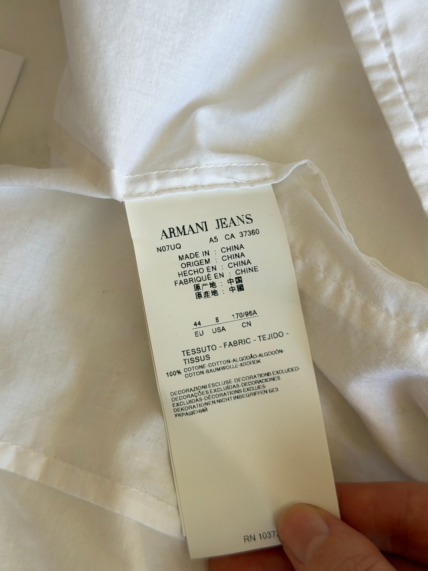 White Armani Jeans cotton blazer
