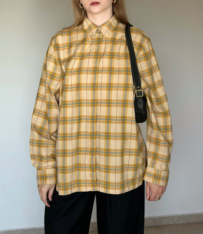 Plaid yellow oversized shirt