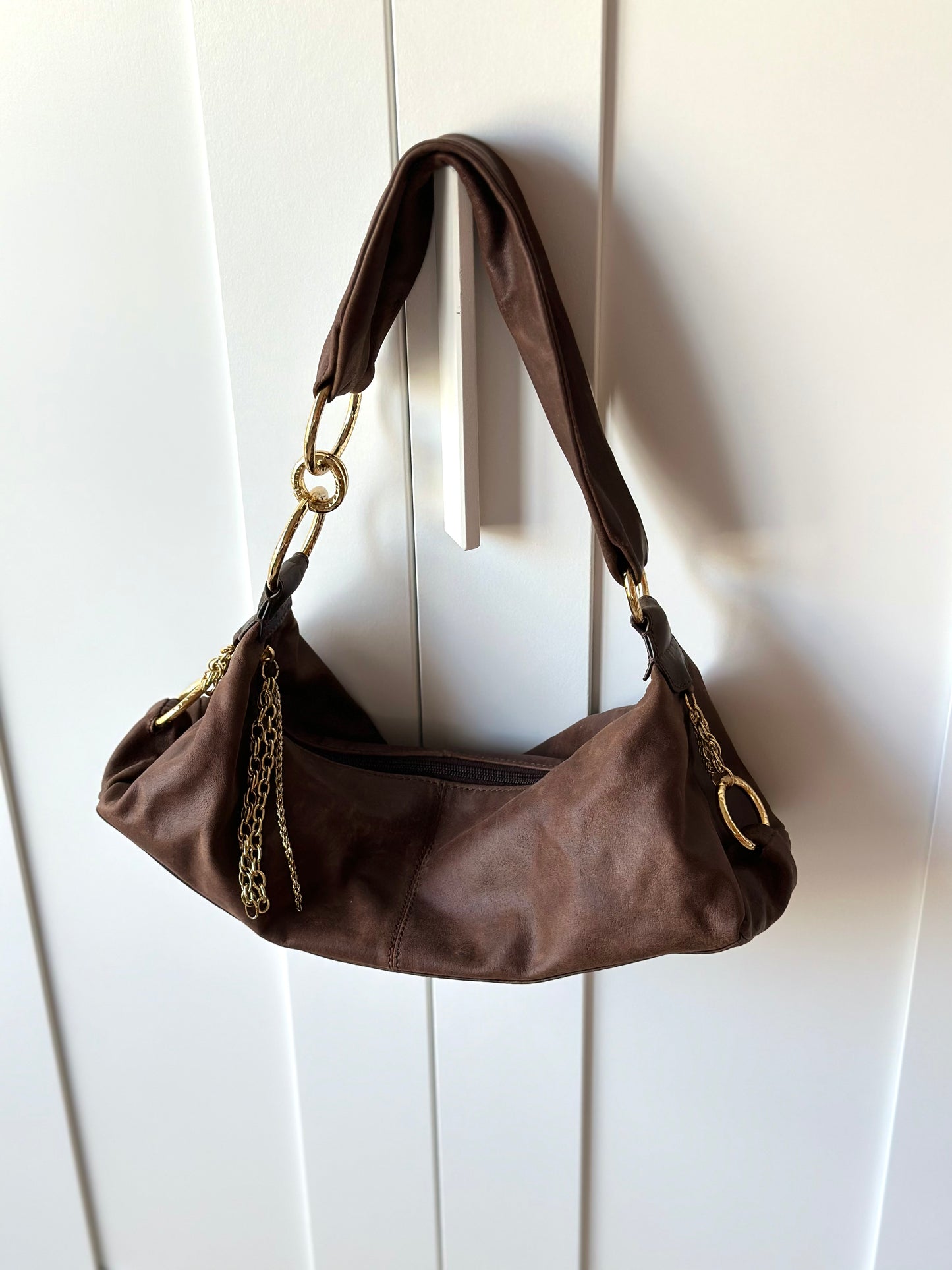 Stylish vintage distressed leather bag