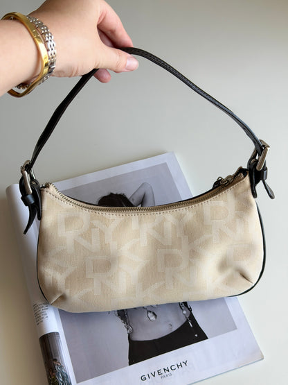 Vintage DKNY beige monogram mini bag