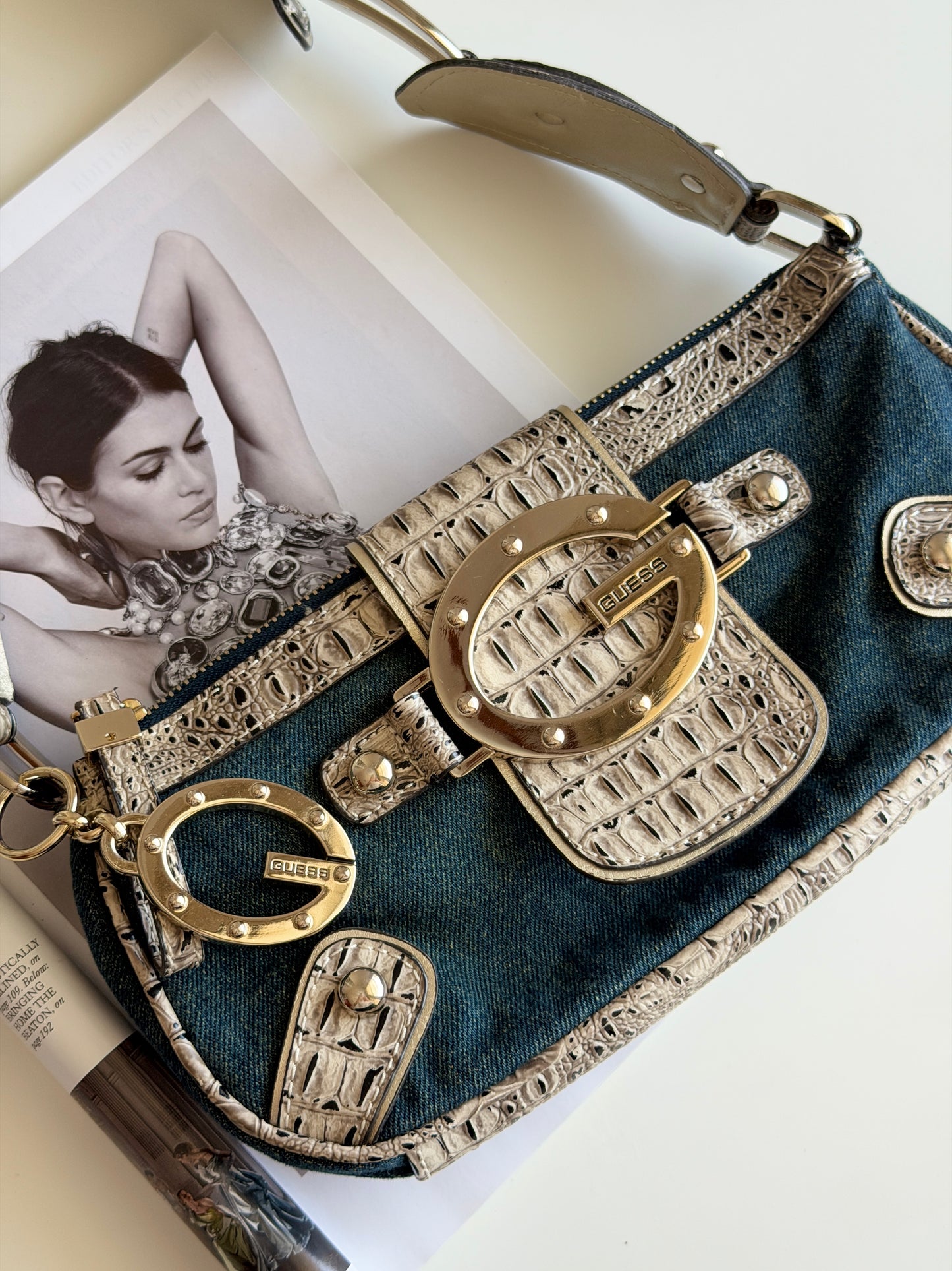 Iconic vintage Guess denim bag