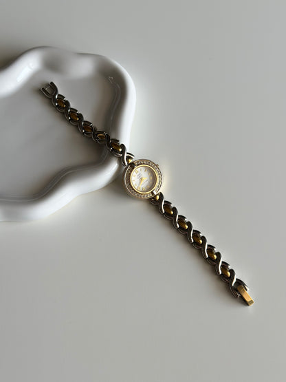 Vintage Anne Klein II watch with a stylish two-tone design