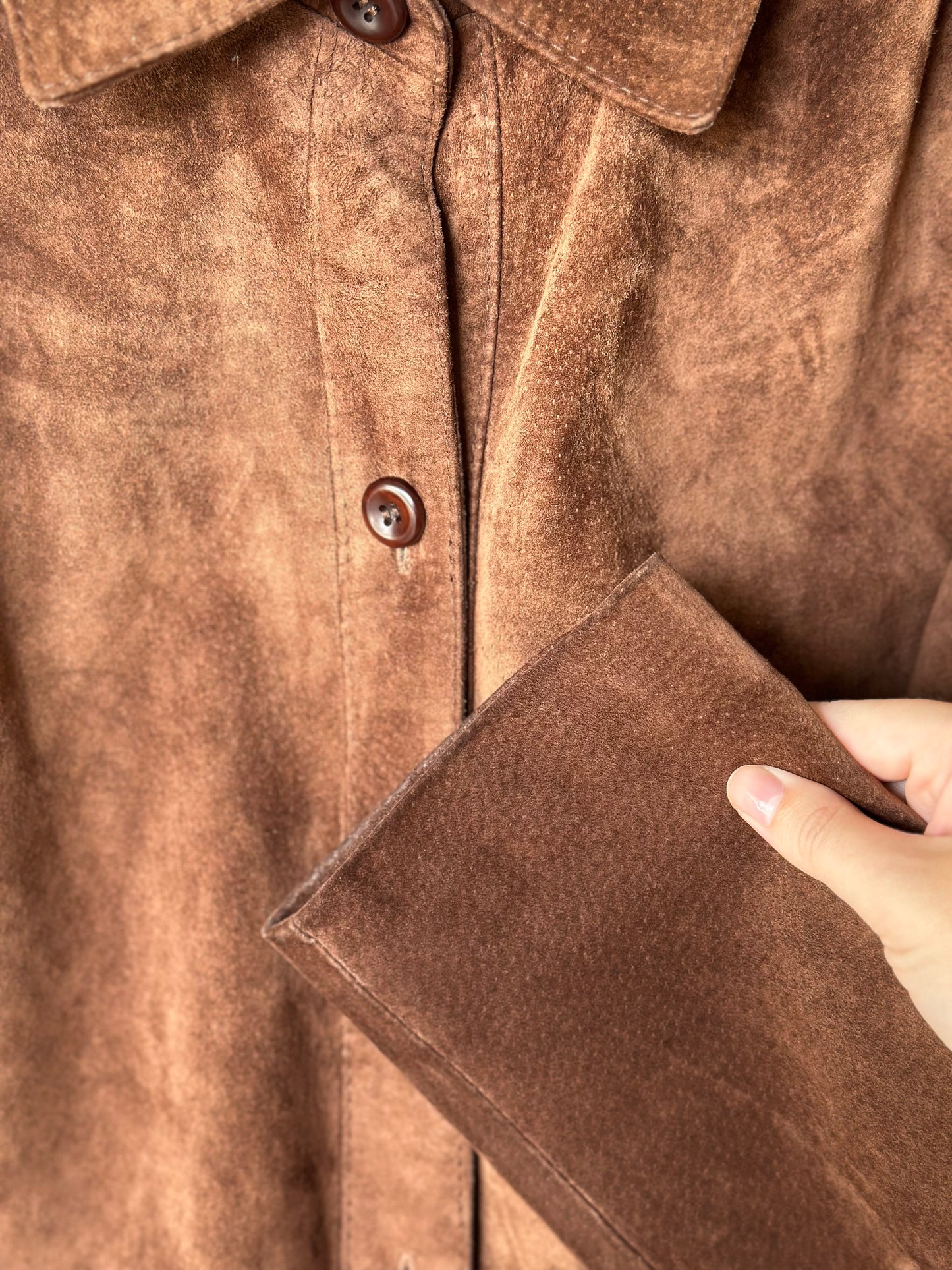 Vintage 100% suede brown jacket