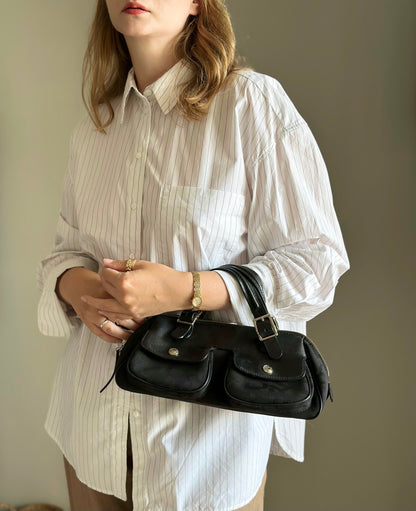 Lovely vintage DKNY satchel black bag