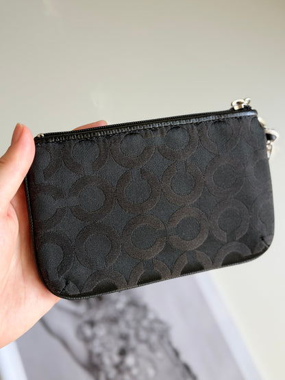 Vintage Coach black wristlet