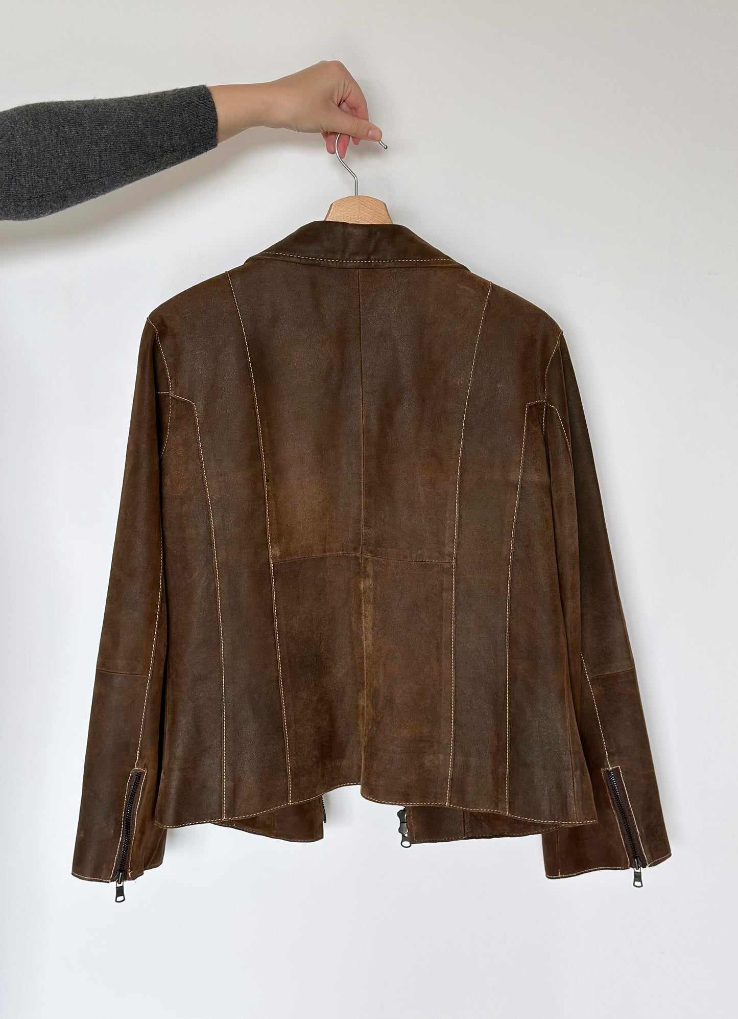 Vintage 100% leather distressed jacket