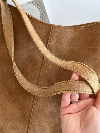 Lovely suede hobo bag La Redoute