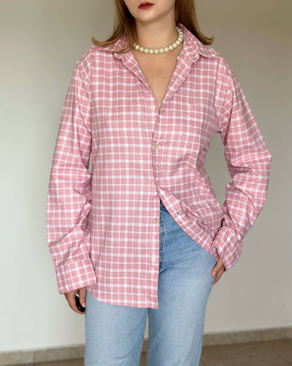 Amazing vintage pink plaid shirt