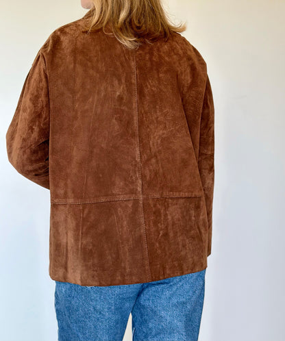 Vintage 100% suede brown jacket