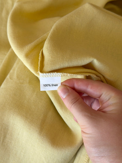 Oversized yellow linen robe