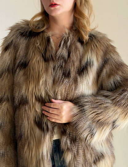 Stylish faux fur jacket