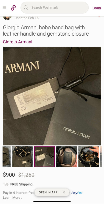 Incredible Giorgio Armani hobo bag