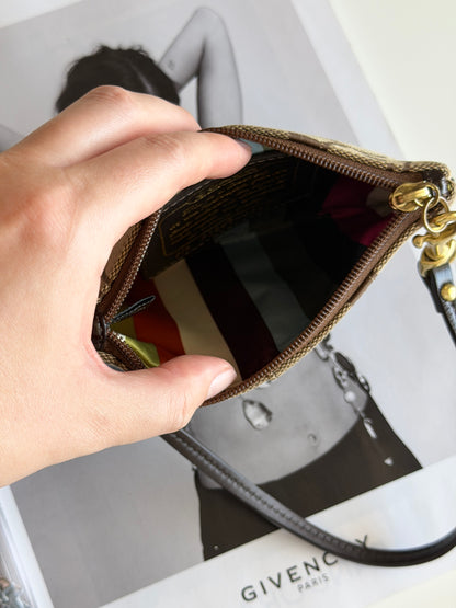 Vintage Coach signature wristlet