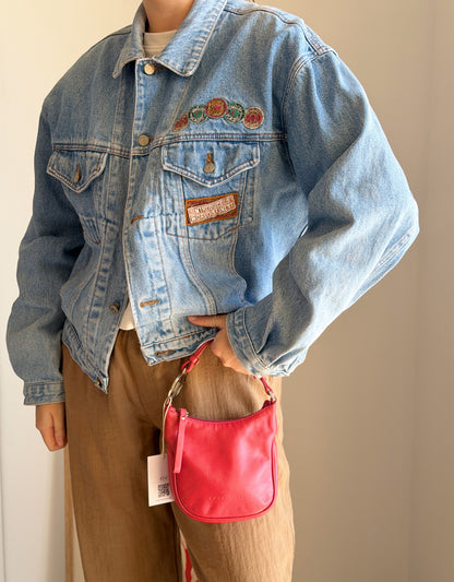 Vintage Coccinelle red leather bag