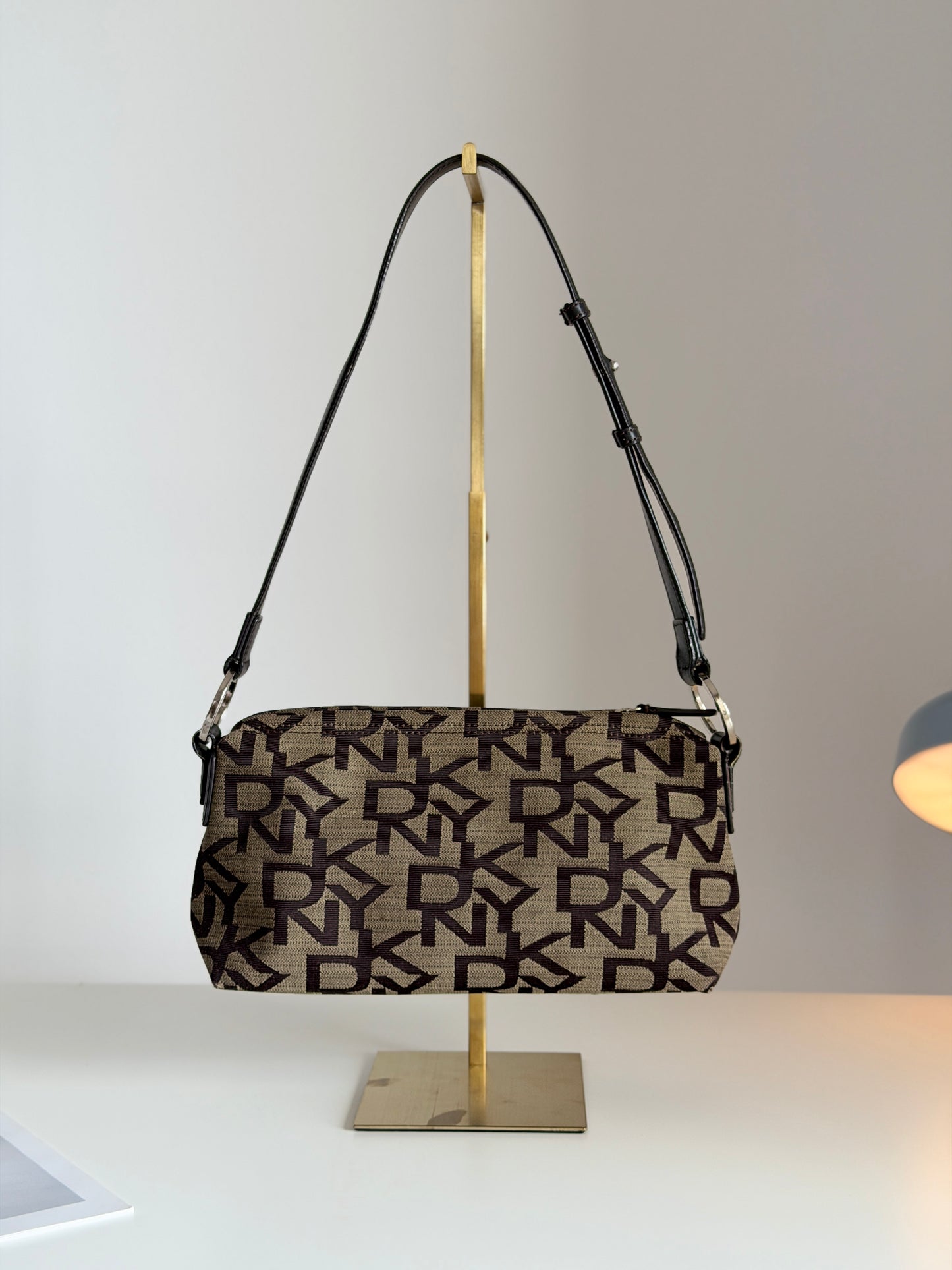 Lovely vintage DKNY shoulder bag with monogram print