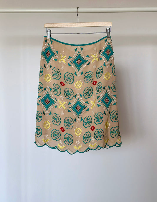 Stunning vintage embroidered skirt Monsoon