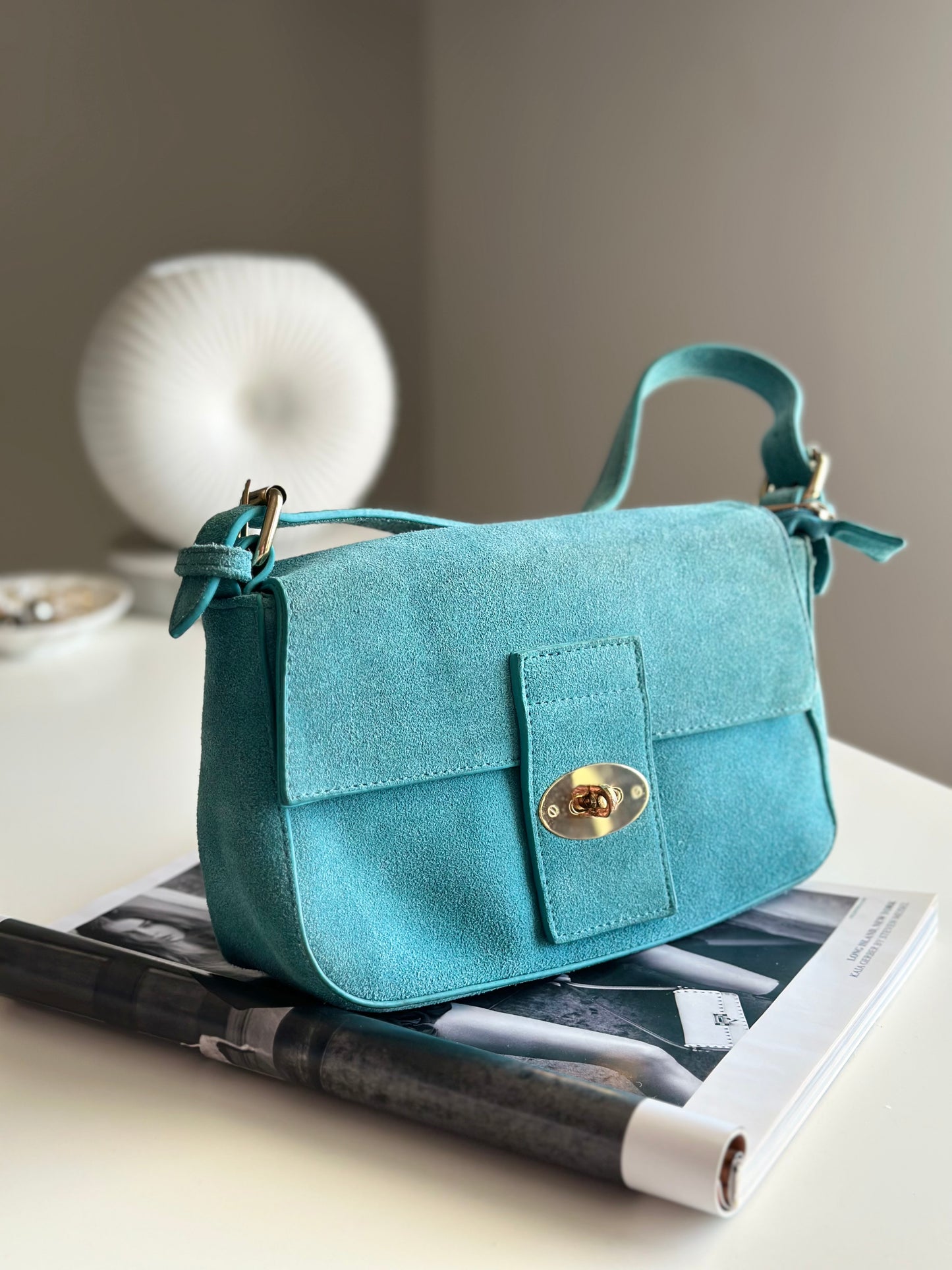 Lovely vintage suede shoulder bag