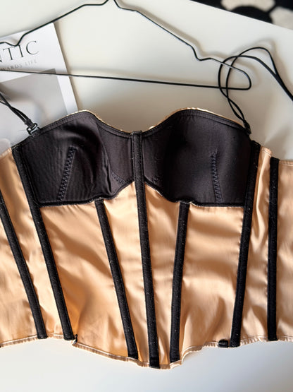 Chic champagne corset top