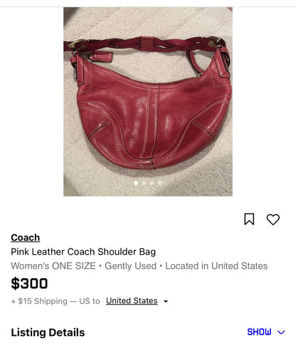 Iconic vintage Coach Soho bag in vibrant fuchsia leather