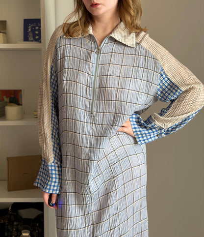 Silk blend textured dress H&M