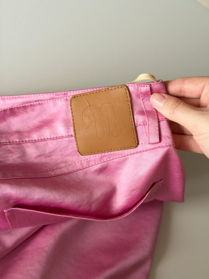 Pink satin trousers Nanushka