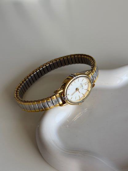 Lovely two-tone Limit watch with engraving on the case back