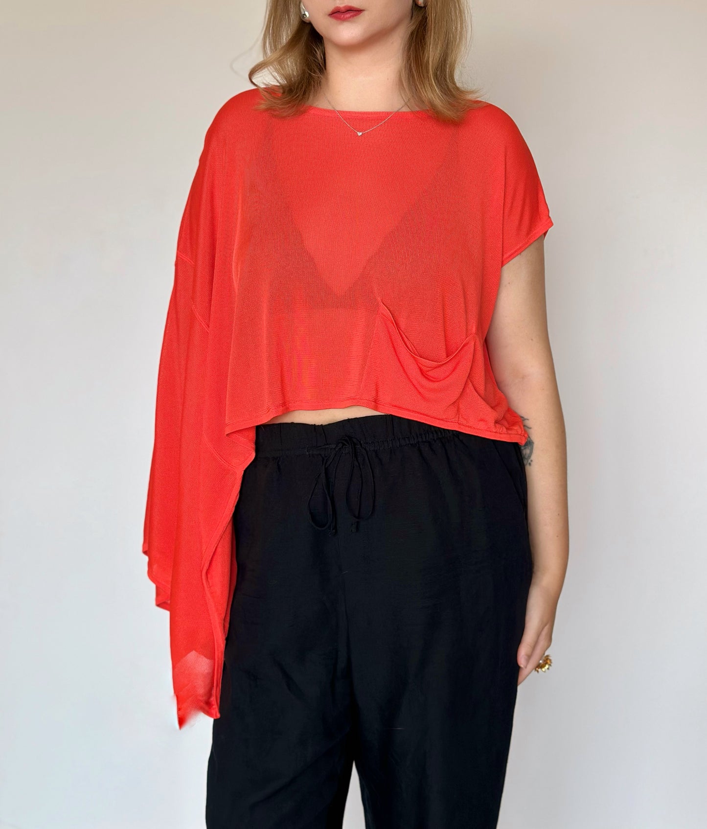 Vintage asymmetrical top-cape