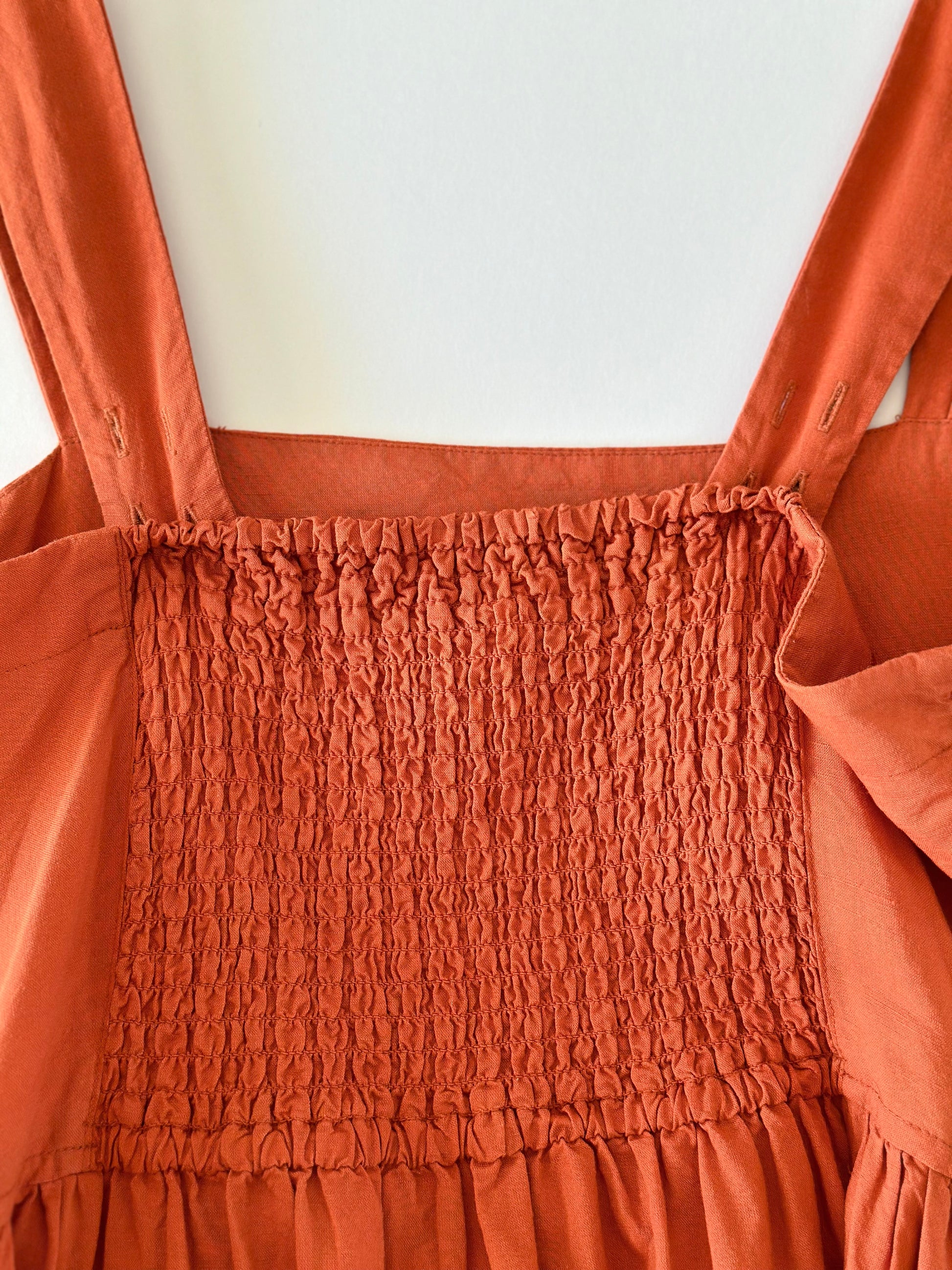 uniqlo orange linen dress Uniqlo + Linen-Blend Camisole Dress