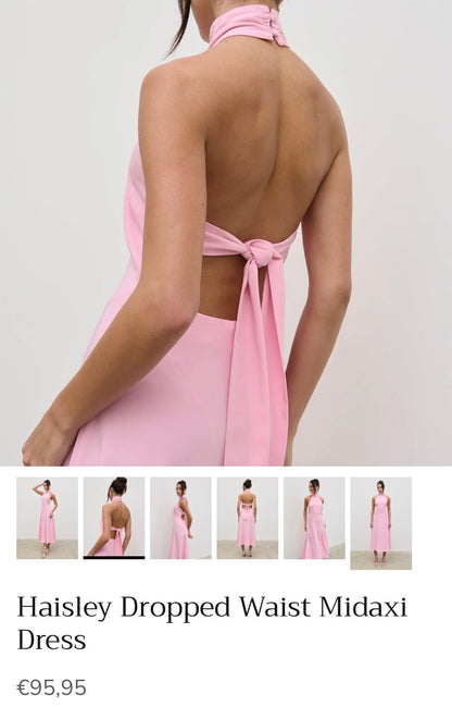 Romantic pink midi/maxi dress by Pretty Lavish