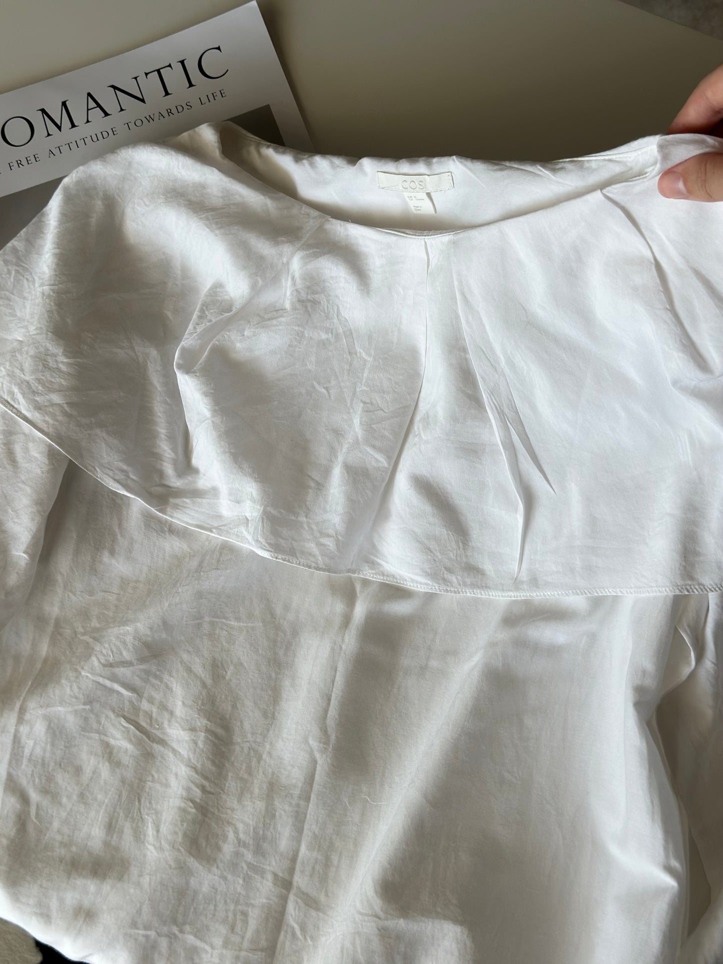Cotton/silk white blouse by COS