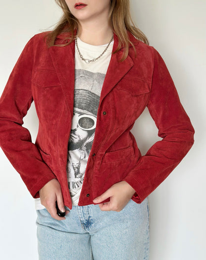 Striking vintage 100% leather jacket