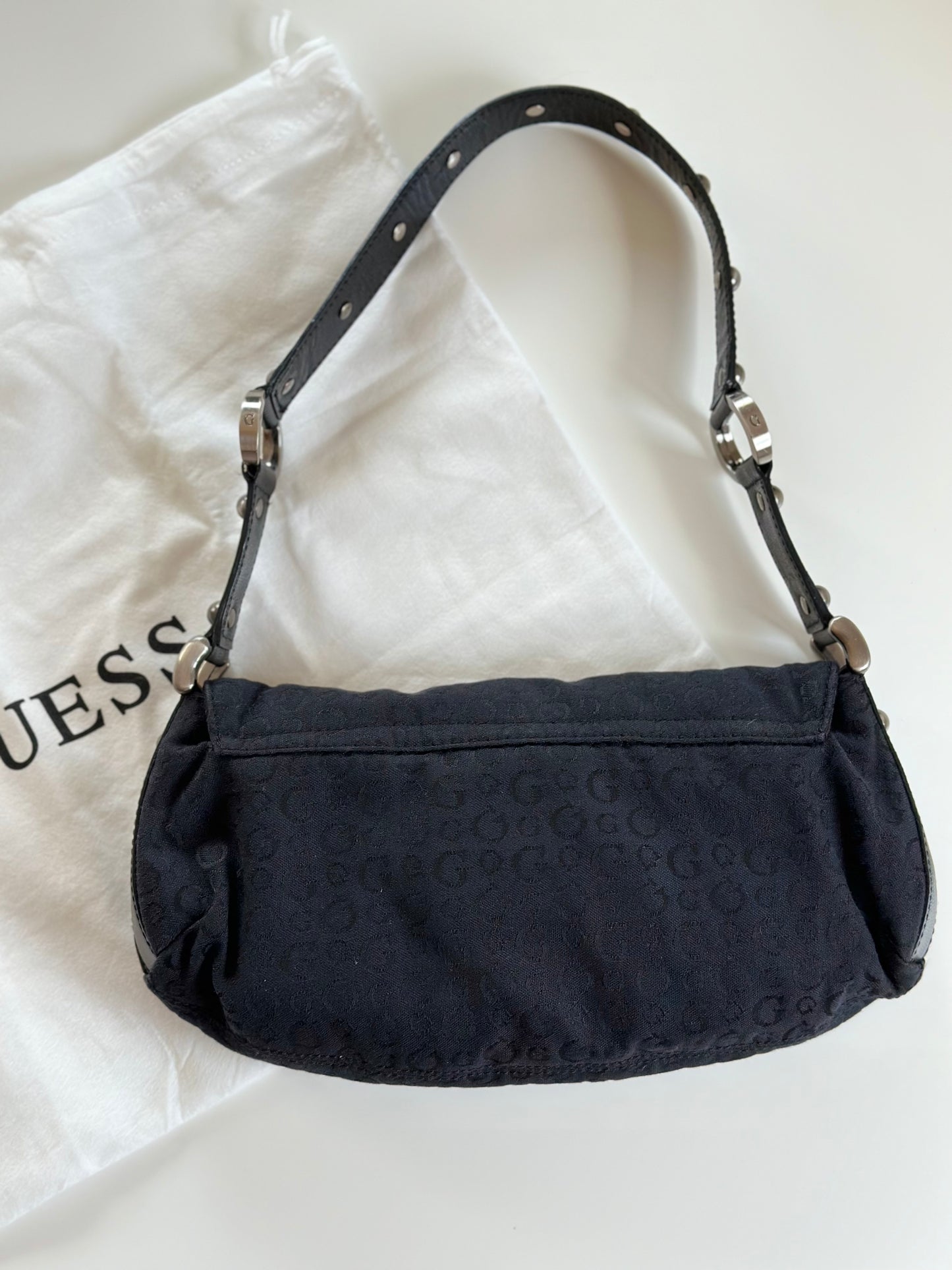 Vintage black Guess monogram bag