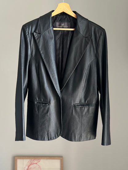 Vintage black leather jacket