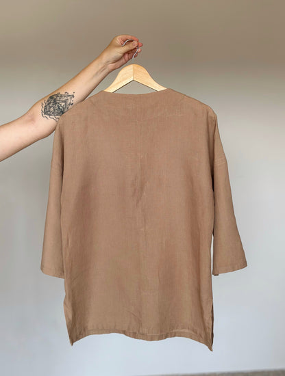 Beautiful vintage minimalistic linen blouse Max Mara