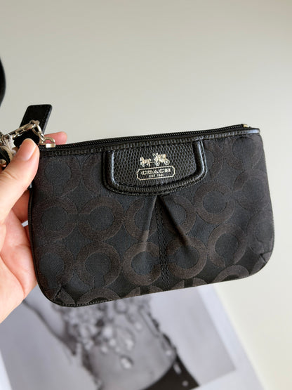 Vintage Coach black wristlet