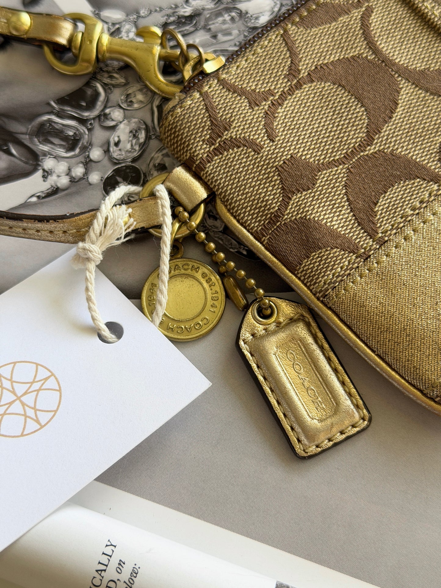 Vintage Coach mini wristlet