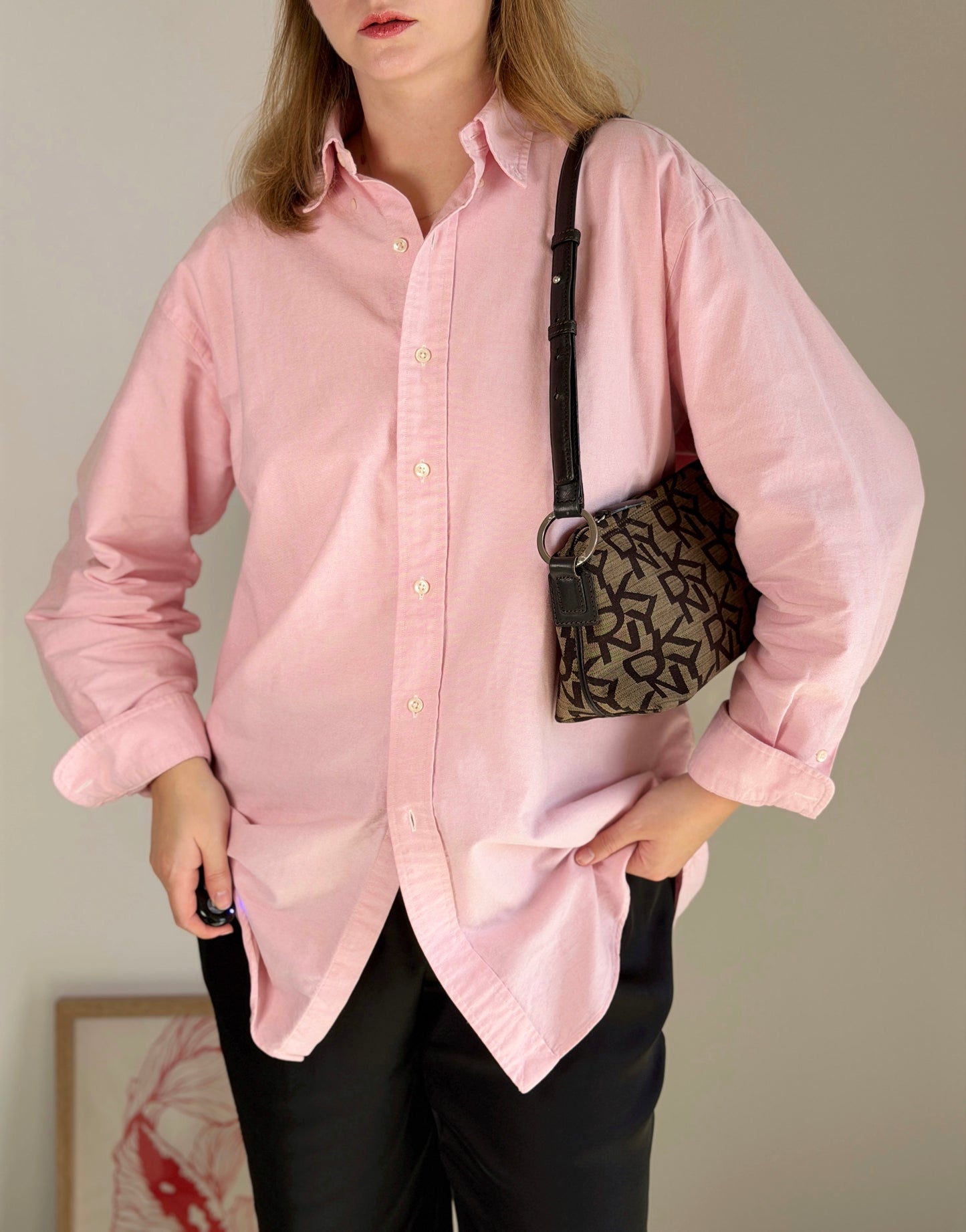 Lovely vintage DKNY shoulder bag with monogram print