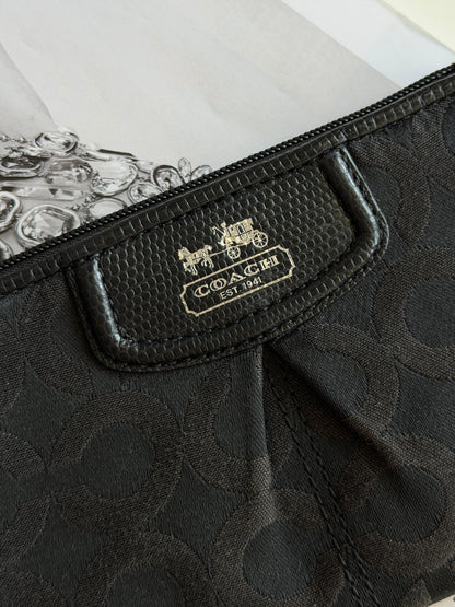 Vintage Coach black wristlet