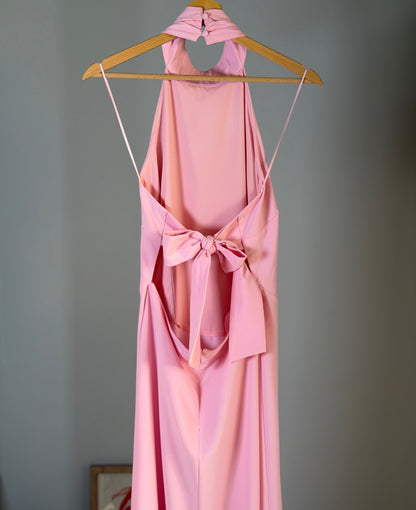 Romantic pink midi/maxi dress by Pretty Lavish
