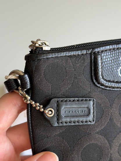 Vintage Coach black wristlet