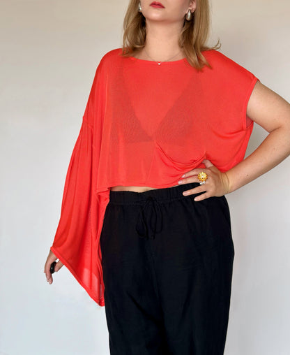 Vintage asymmetrical top-cape