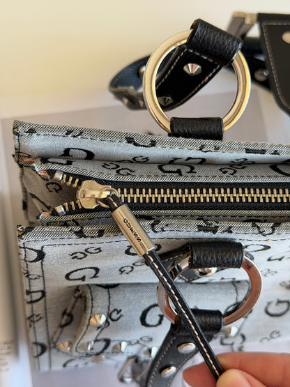 Vintage Guess bag in grey monogram Y2K