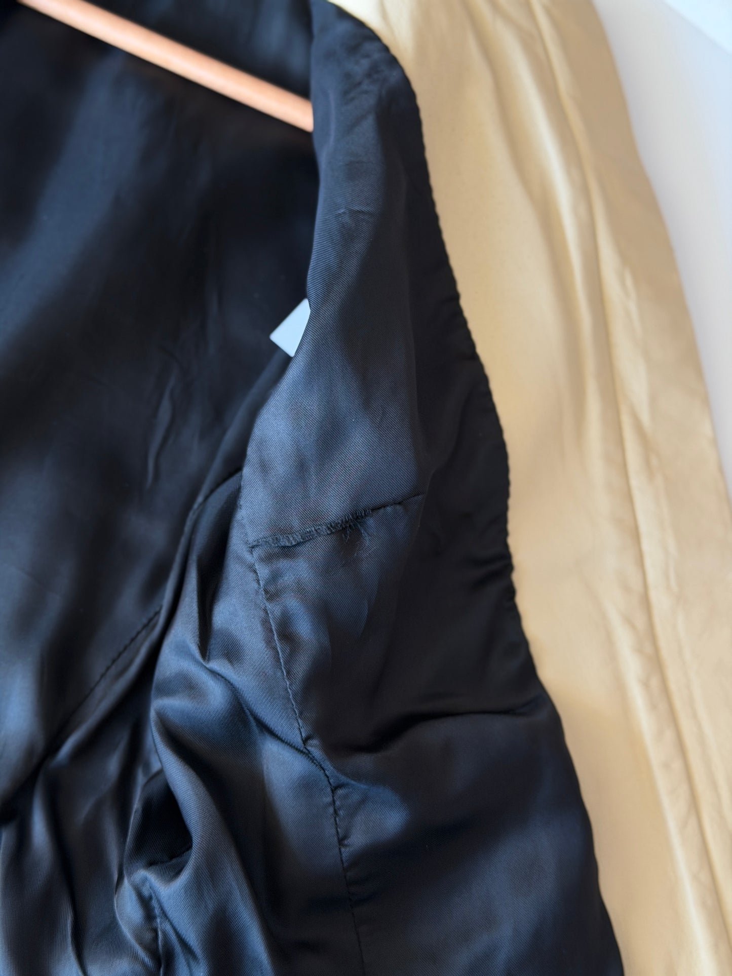 Vintage colour-block leather jacket