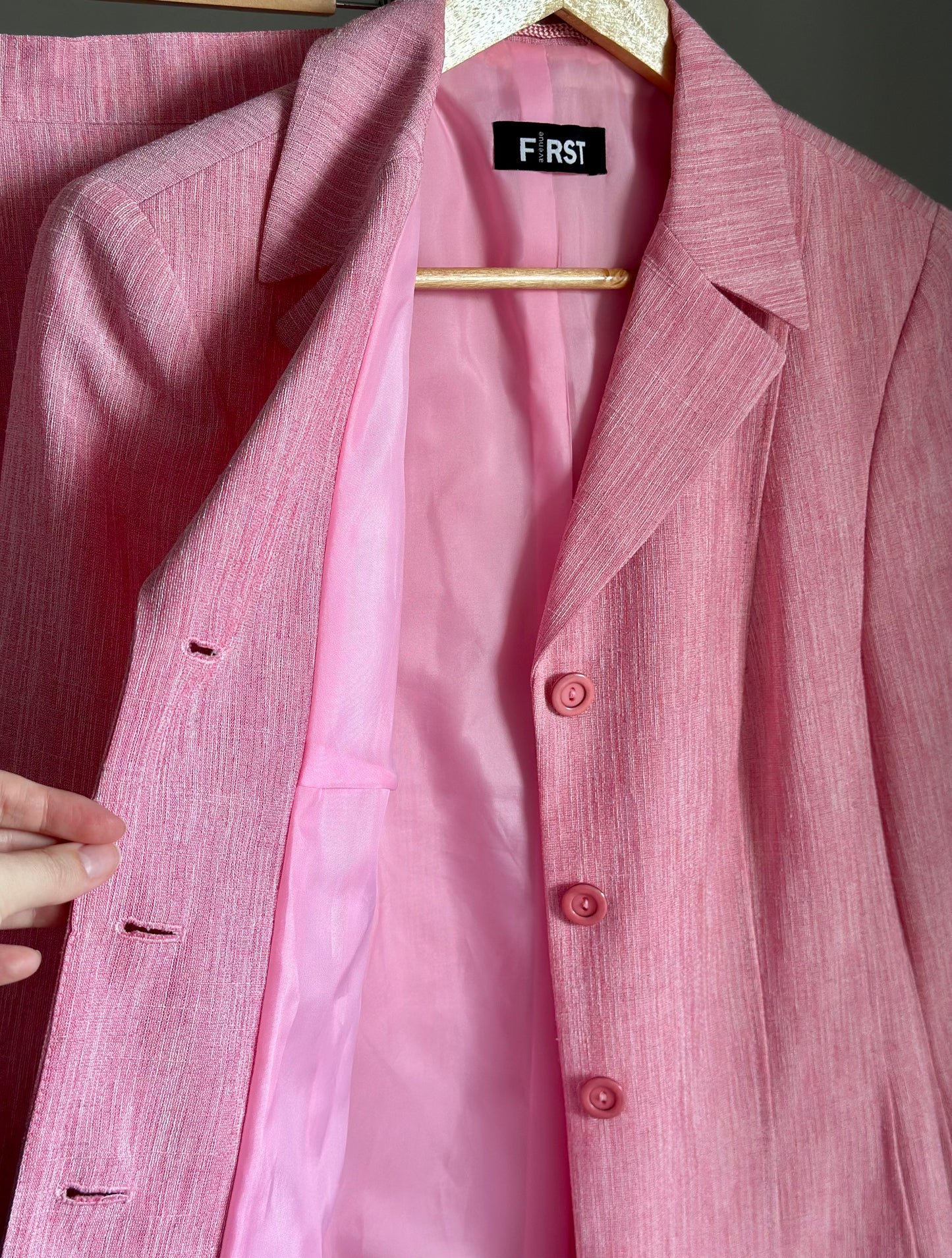 Lovely vintage two-piece pink suit