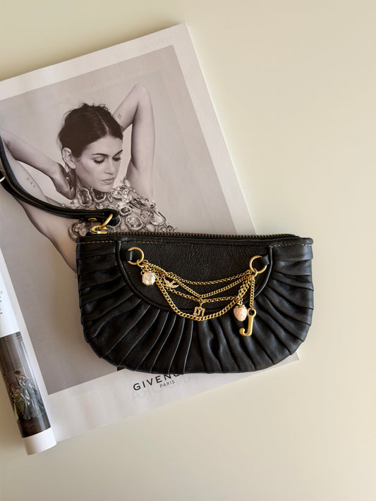 Vintage Juicy Couture leather wristlet