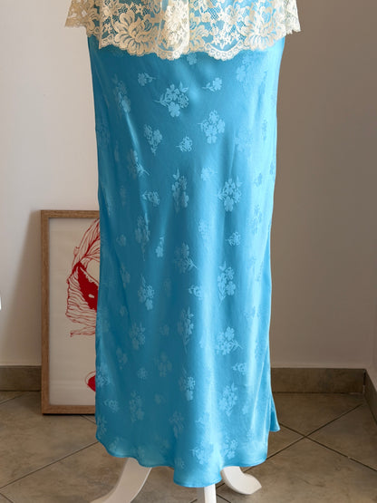 Stunning bias-cut midi/maxi viscose skirt