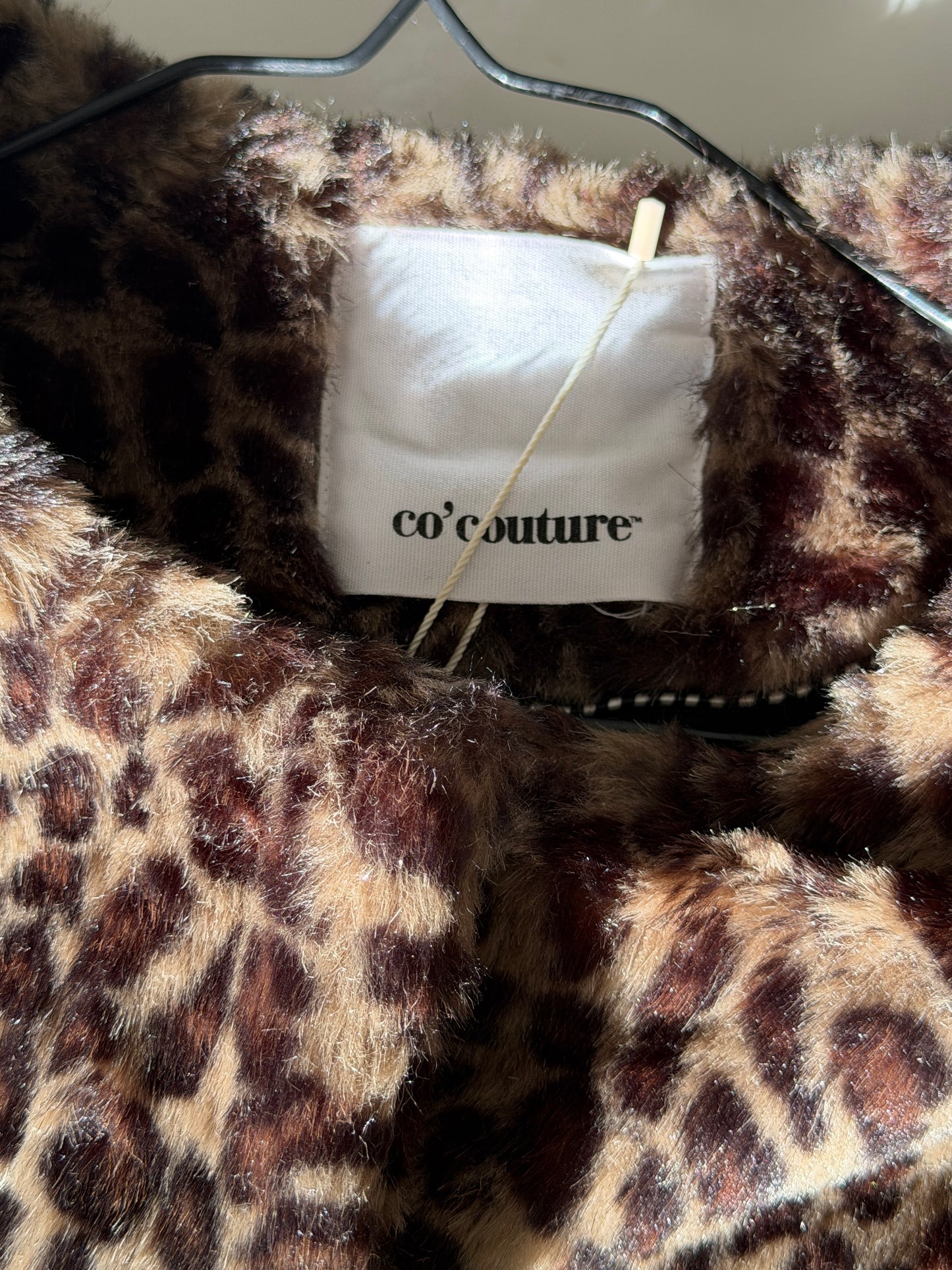 Stylish faux fur leo jacket