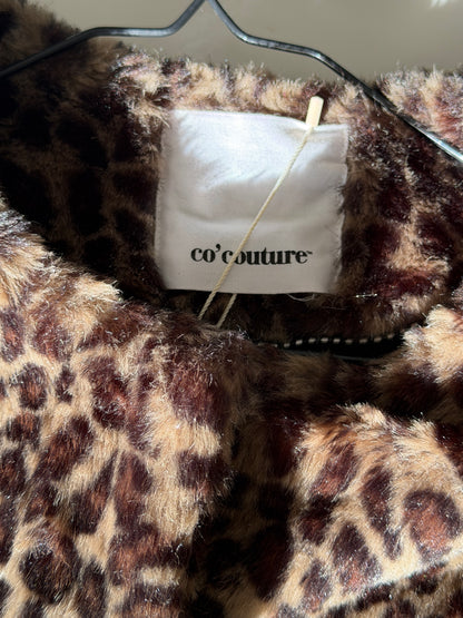Stylish faux fur leo jacket