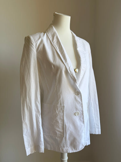 White Armani Jeans cotton blazer